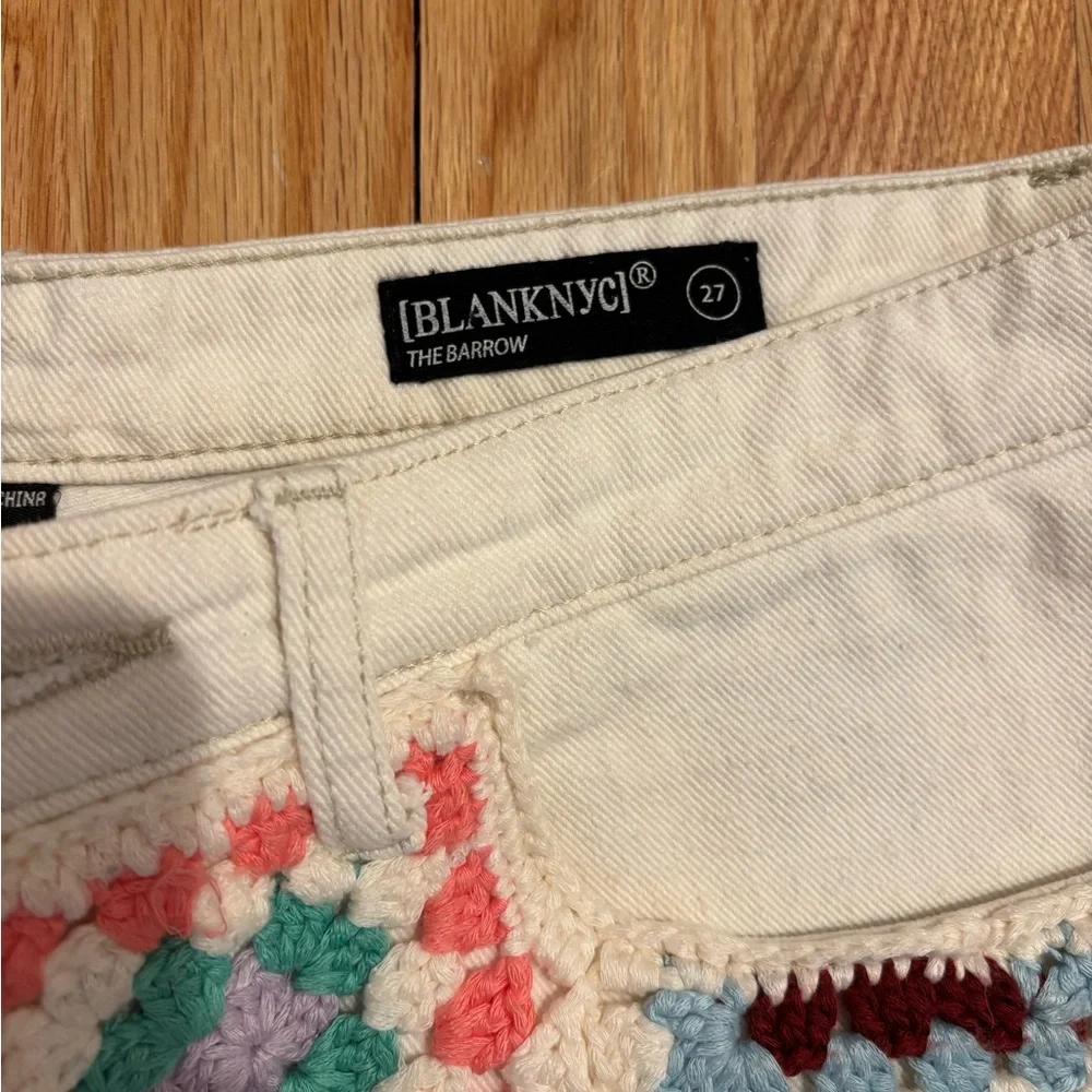 Women's Cream Crochet Shorts - Picture 3 of 3